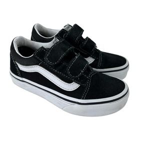 VANS Old Skool V Black Suede Sneakers Shoes Boys Kids